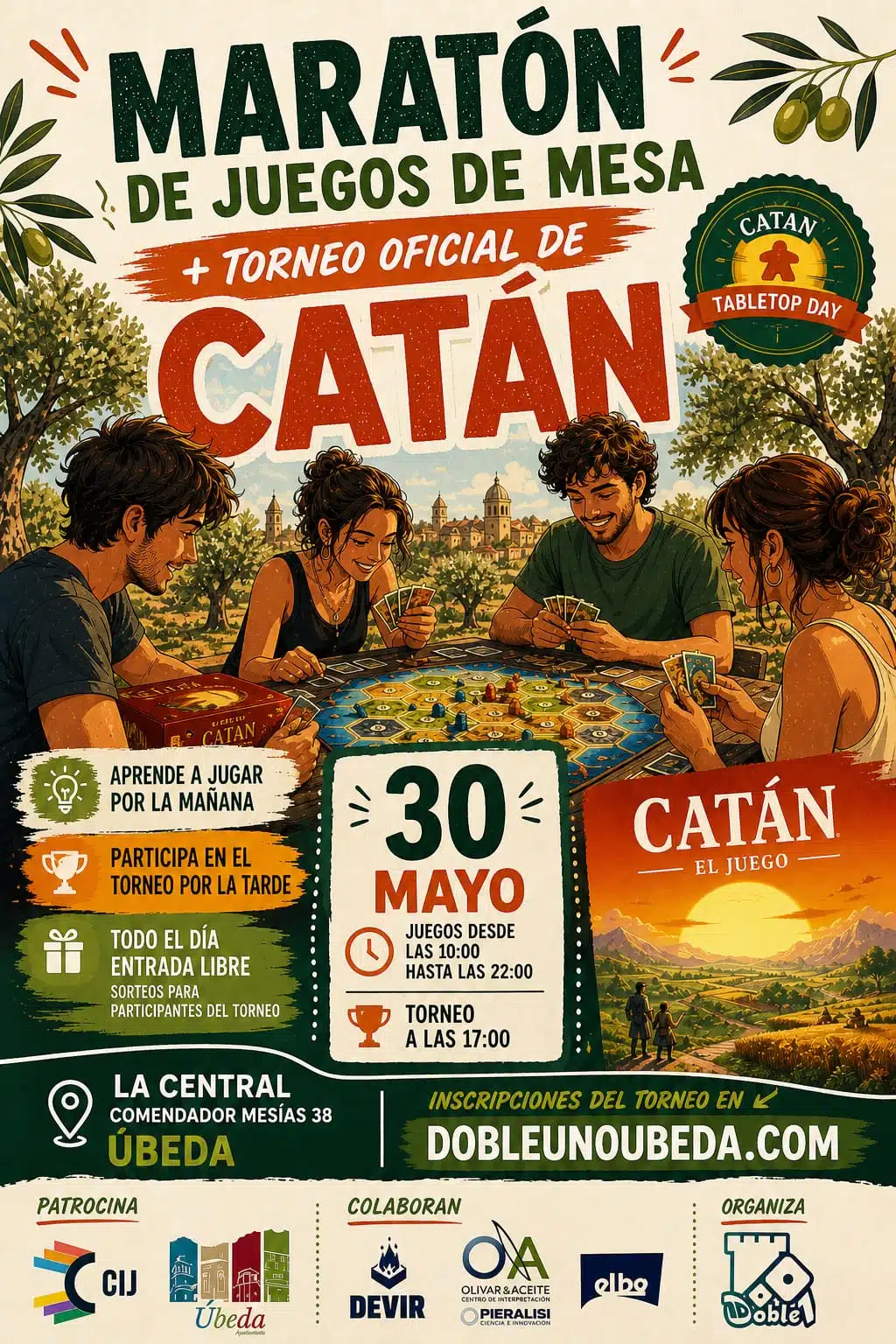 Maratón de Juegos de Mesa + Torneo Oficial de Catán