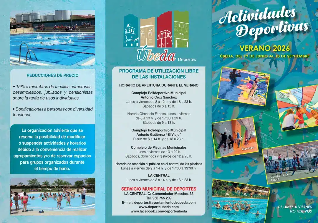 Actividades deportivas Verano 2026