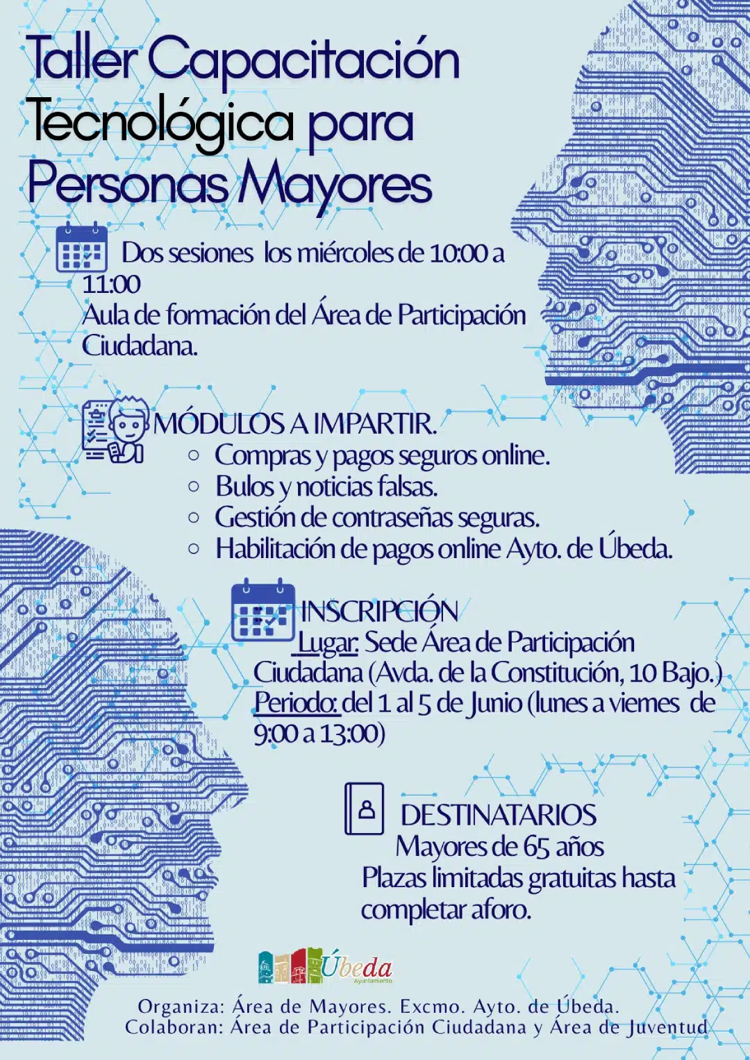 Taller Capacitación Tecnológica para Personas Mayores
