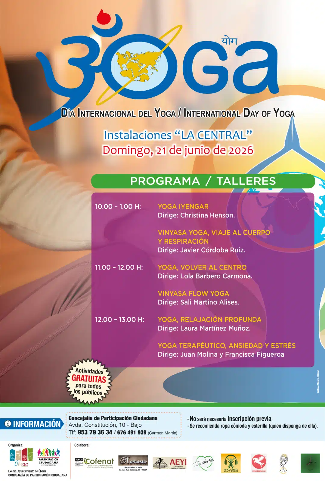 Programa / Talleres de Yoga en Úbeda