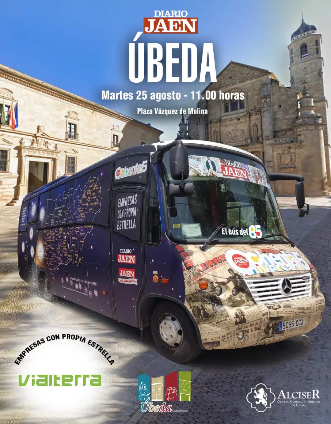 Visita del Bus 85 Aniversario Diario Jaén en Úbeda