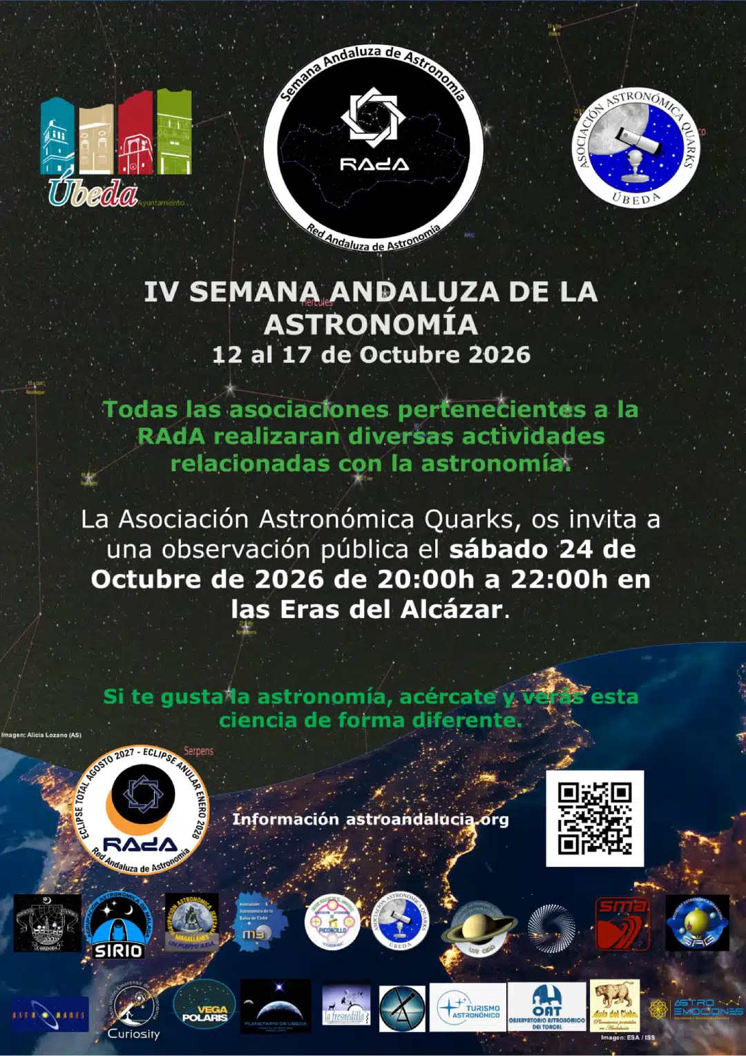 IV Semana Andaluza de la Astronomía Actividades y Observación Pública