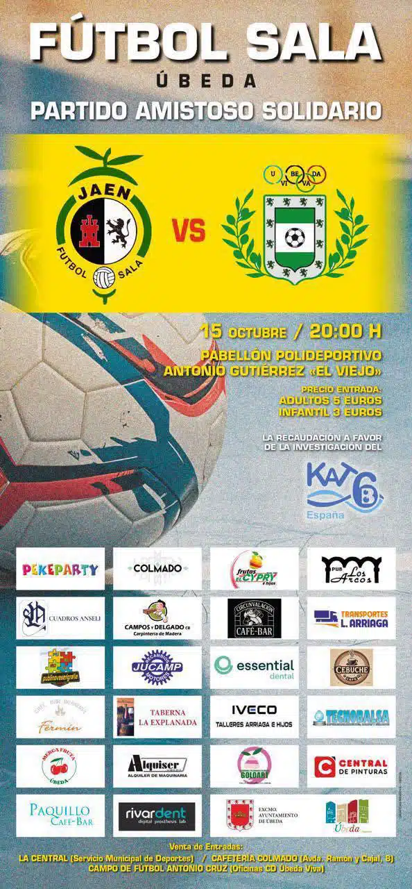 Jaén Fútbol Sala vs. CD Úbeda Viva - Fútbol Sala - Partido Amistoso Solidario
