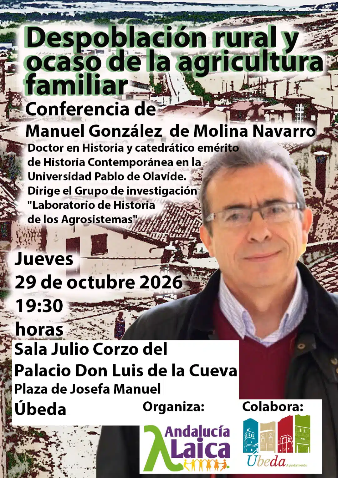 Conferencia: Despoblación rural y ocaso de la agricultura familiar